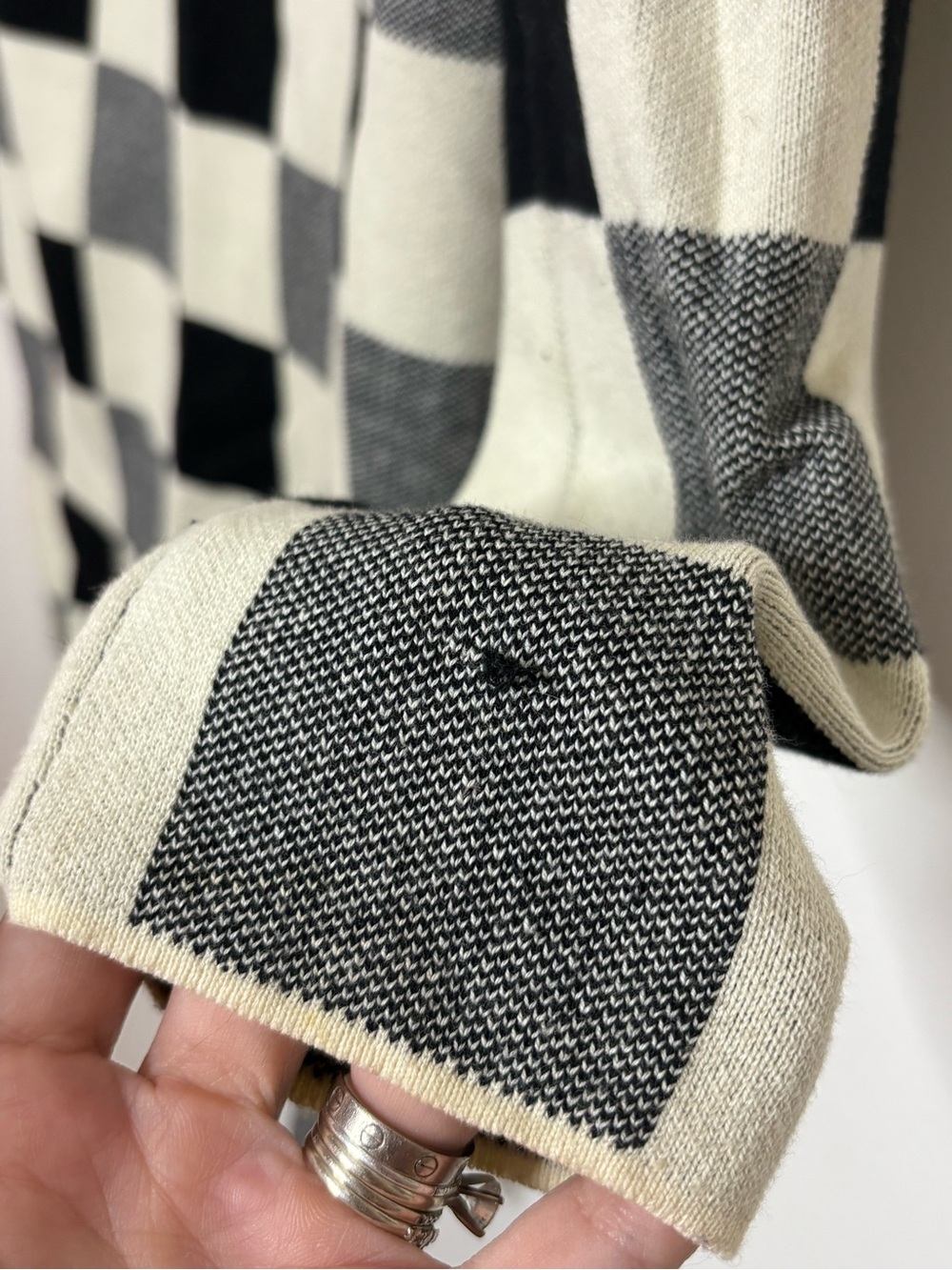 Cider Black & Cream Checker Knit Polo Dress - Picture 4 of 6